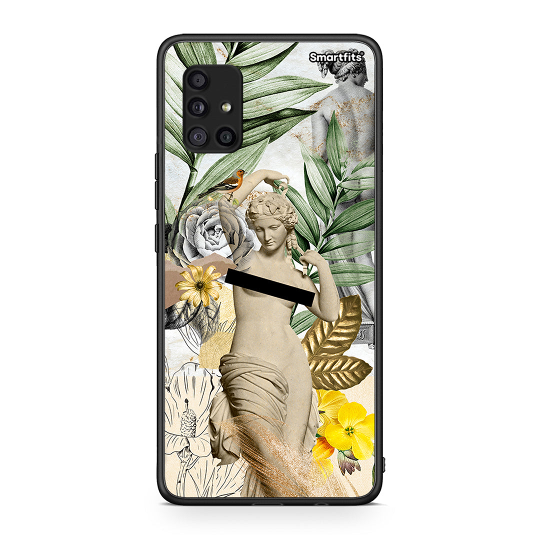 Samsung Galaxy A51 5G Woman Statue θήκη από τη Smartfits με σχέδιο στο πίσω μέρος και μαύρο περίβλημα | Smartphone case with colorful back and black bezels by Smartfits