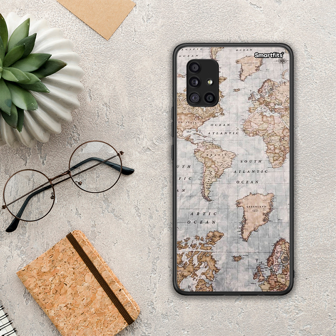 World Map - Samsung Galaxy A51 5G θήκη