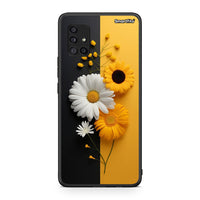 Thumbnail for Samsung Galaxy A51 5G Yellow Daisies θήκη από τη Smartfits με σχέδιο στο πίσω μέρος και μαύρο περίβλημα | Smartphone case with colorful back and black bezels by Smartfits