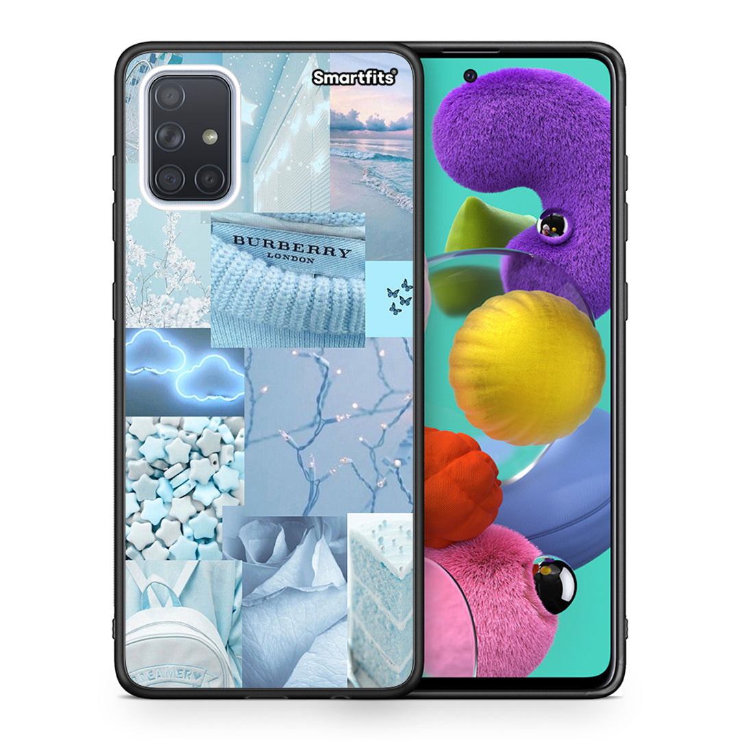 Θήκη Samsung A51 Ciel Aesthetic Collage από τη Smartfits με σχέδιο στο πίσω μέρος και μαύρο περίβλημα | Samsung A51 Ciel Aesthetic Collage case with colorful back and black bezels