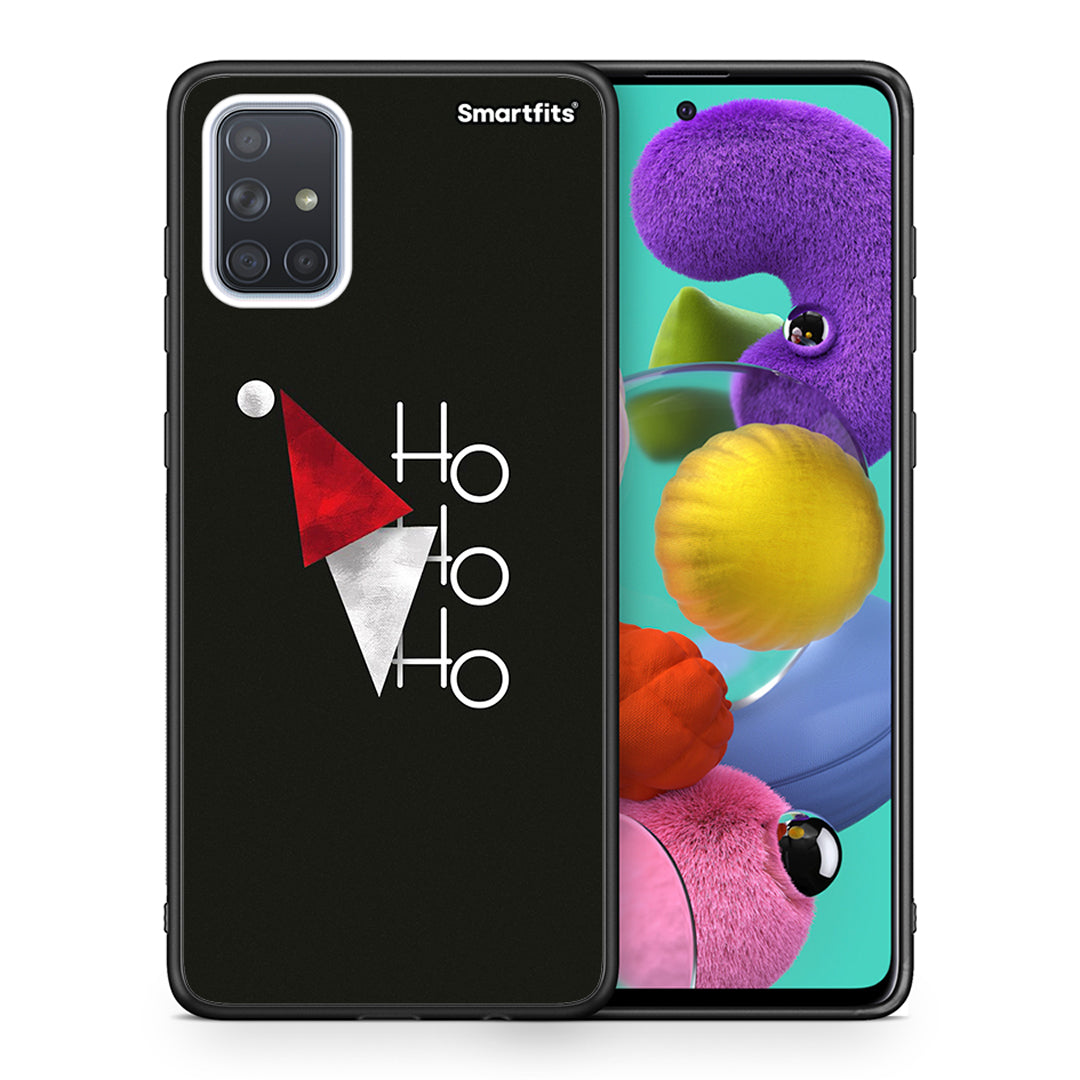 Θήκη Samsung A51 Minimal Christmas από τη Smartfits με σχέδιο στο πίσω μέρος και μαύρο περίβλημα | Samsung A51 Minimal Christmas case with colorful back and black bezels