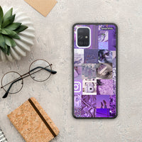 Thumbnail for Purple Aesthetic Collage - Samsung Galaxy A51 θήκη