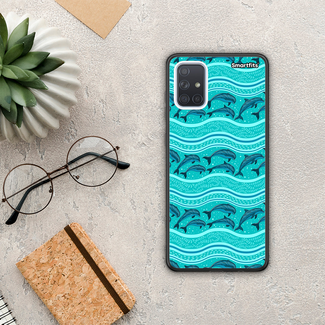 Swimming Dolphins - Samsung Galaxy A51 case