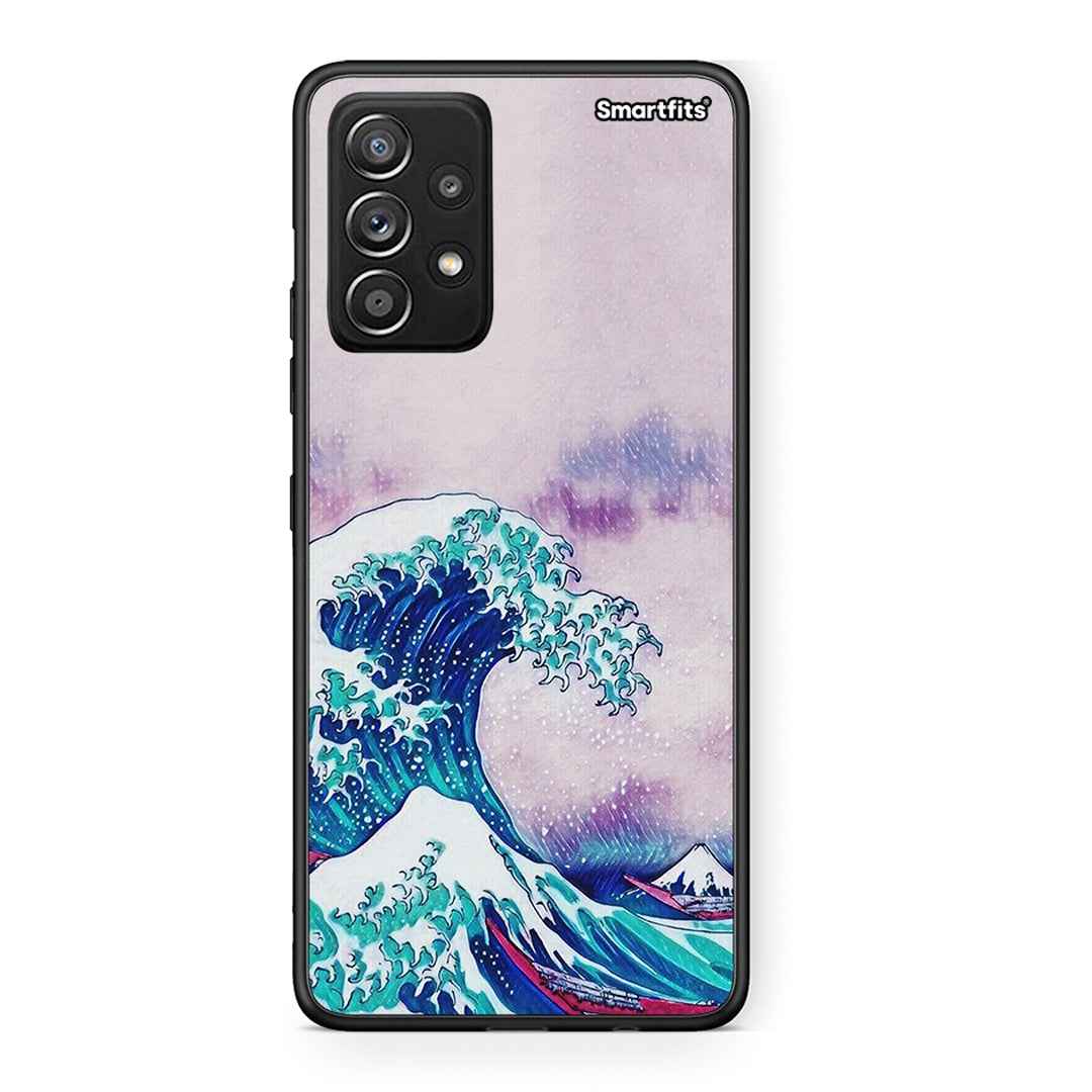 Samsung Galaxy A52 Blue Waves θήκη από τη Smartfits με σχέδιο στο πίσω μέρος και μαύρο περίβλημα | Smartphone case with colorful back and black bezels by Smartfits