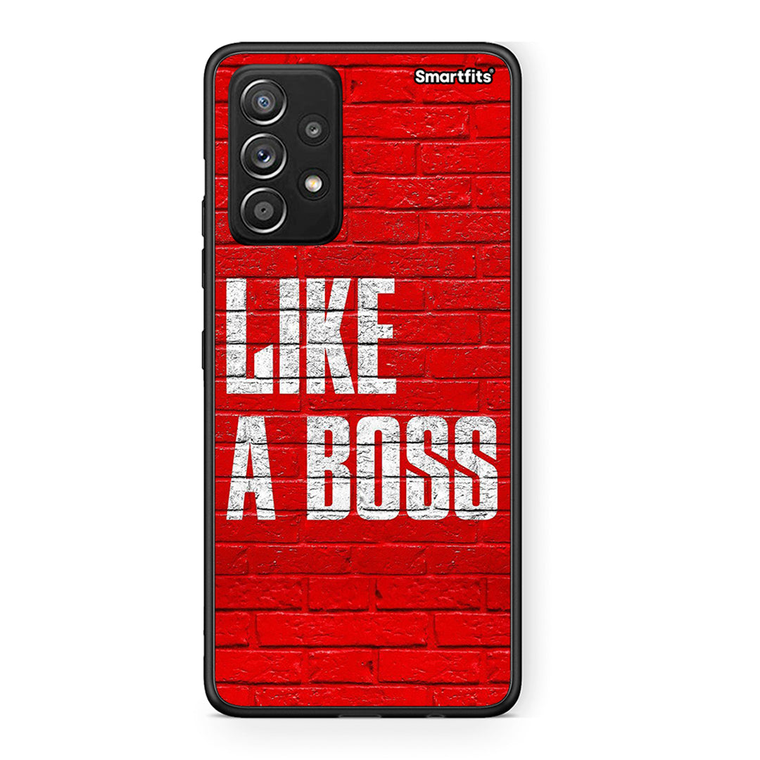 Samsung Galaxy A52 Like A Boss θήκη από τη Smartfits με σχέδιο στο πίσω μέρος και μαύρο περίβλημα | Smartphone case with colorful back and black bezels by Smartfits