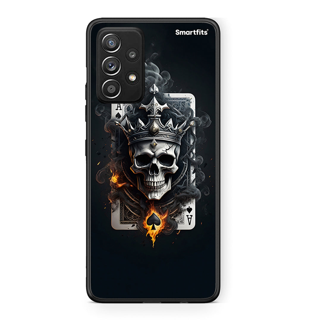 Samsung Galaxy A52 Skull King Ace θήκη από τη Smartfits με σχέδιο στο πίσω μέρος και μαύρο περίβλημα | Smartphone case with colorful back and black bezels by Smartfits