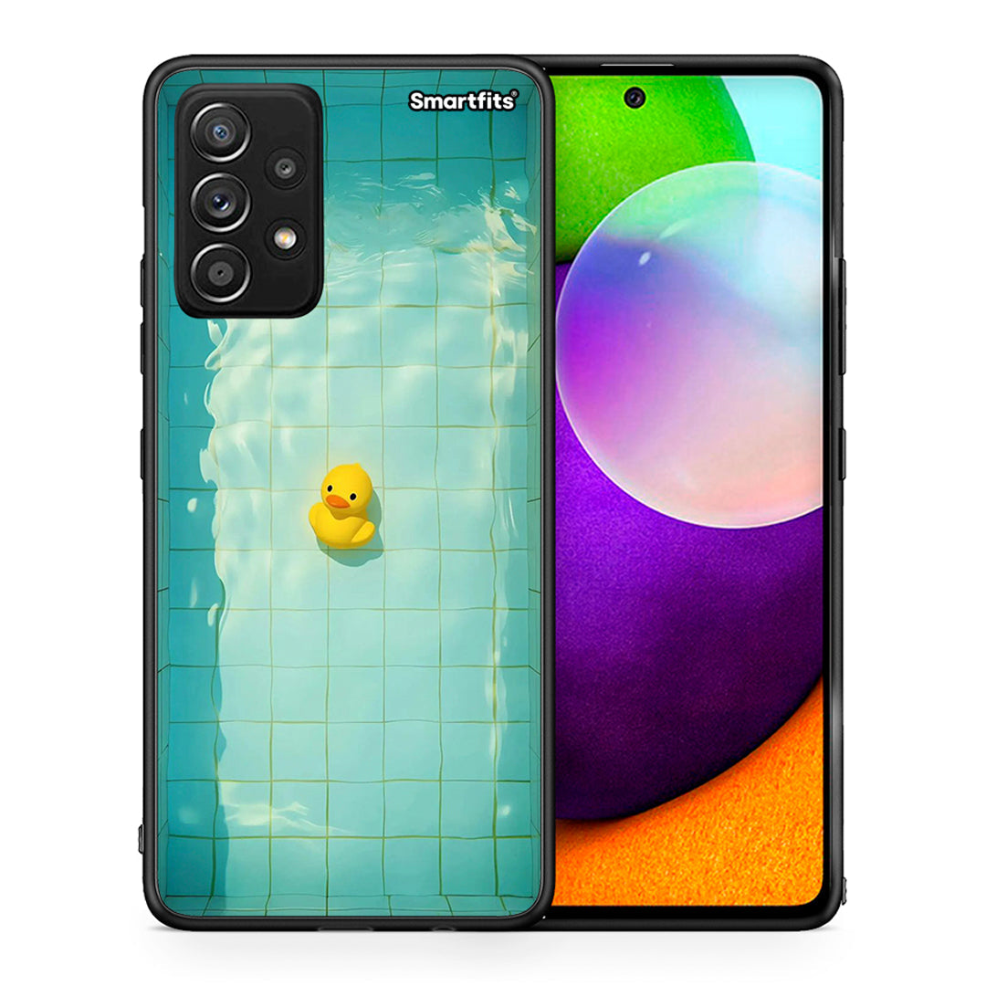 Θήκη Samsung Galaxy A52 Yellow Duck από τη Smartfits με σχέδιο στο πίσω μέρος και μαύρο περίβλημα | Samsung Galaxy A52 Yellow Duck case with colorful back and black bezels