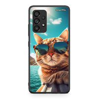 Thumbnail for Samsung A53 5G Summer Cat θήκη από τη Smartfits με σχέδιο στο πίσω μέρος και μαύρο περίβλημα | Smartphone case with colorful back and black bezels by Smartfits