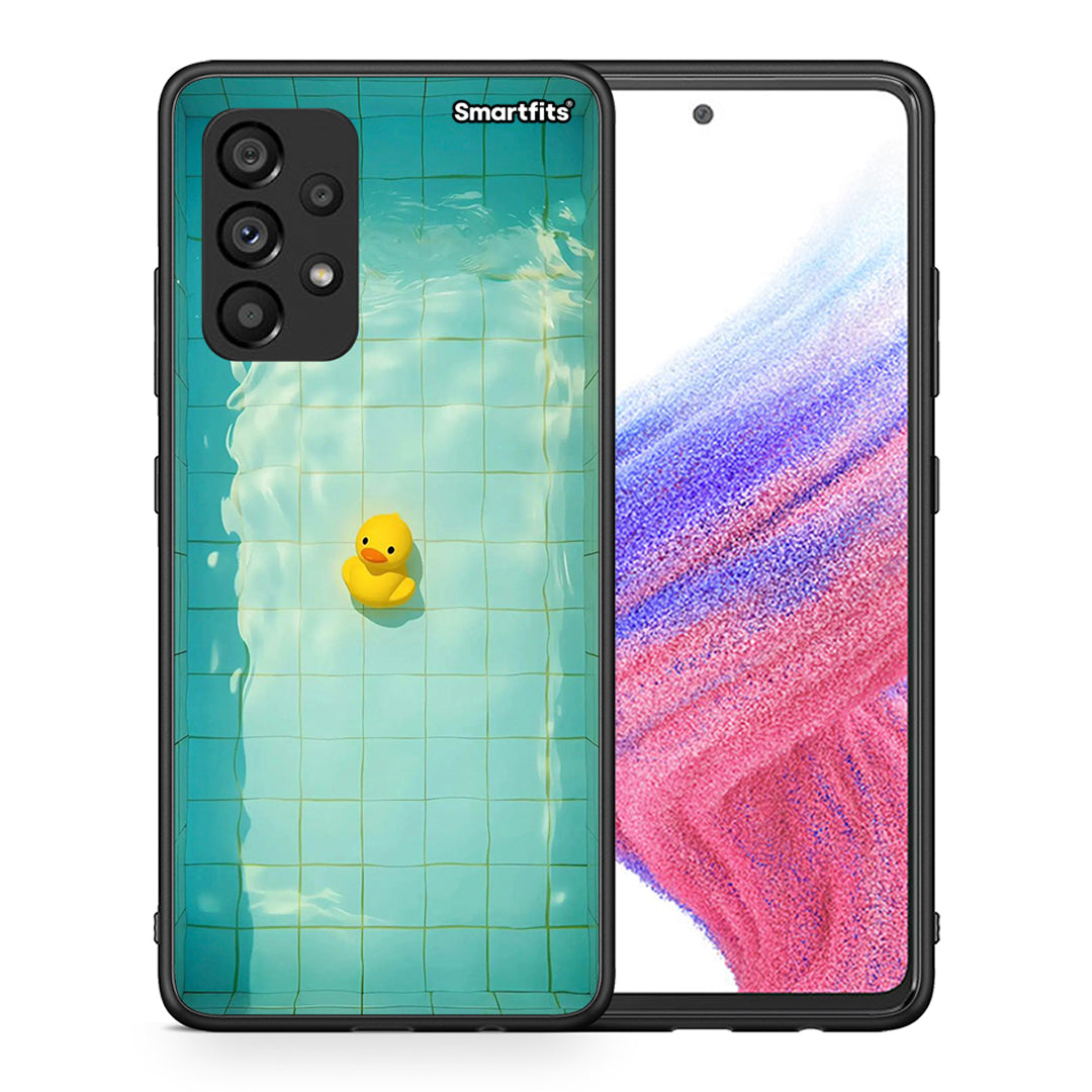 Θήκη Samsung A53 5G Yellow Duck από τη Smartfits με σχέδιο στο πίσω μέρος και μαύρο περίβλημα | Samsung A53 5G Yellow Duck case with colorful back and black bezels