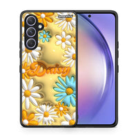Thumbnail for Θήκη Samsung Galaxy A54 Bubble Daisies από τη Smartfits με σχέδιο στο πίσω μέρος και μαύρο περίβλημα | Samsung Galaxy A54 Bubble Daisies Case with Colorful Back and Black Bezels