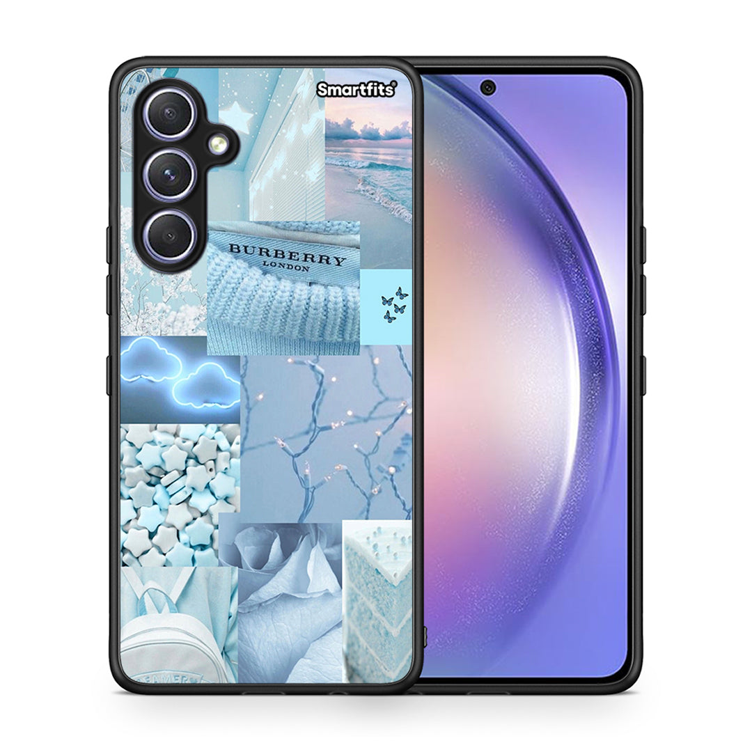 Θήκη Samsung Galaxy A54 Ciel Aesthetic Collage από τη Smartfits με σχέδιο στο πίσω μέρος και μαύρο περίβλημα | Samsung Galaxy A54 Ciel Aesthetic Collage Case with Colorful Back and Black Bezels