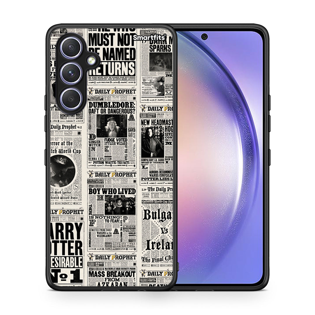 Θήκη Samsung Galaxy A54 Harry Paper από τη Smartfits με σχέδιο στο πίσω μέρος και μαύρο περίβλημα | Samsung Galaxy A54 Harry Paper Case with Colorful Back and Black Bezels