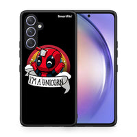 Thumbnail for Θήκη Samsung Galaxy A54 Unicorn Deadpool από τη Smartfits με σχέδιο στο πίσω μέρος και μαύρο περίβλημα | Samsung Galaxy A54 Unicorn Deadpool Case with Colorful Back and Black Bezels