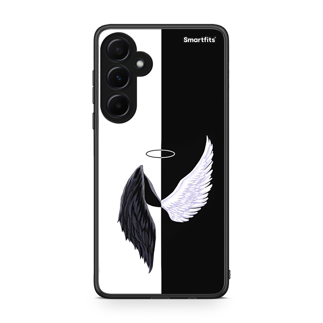 Samsung Galaxy A55 Angels Demons θήκη από τη Smartfits με σχέδιο στο πίσω μέρος και μαύρο περίβλημα | Smartphone case with colorful back and black bezels by Smartfits