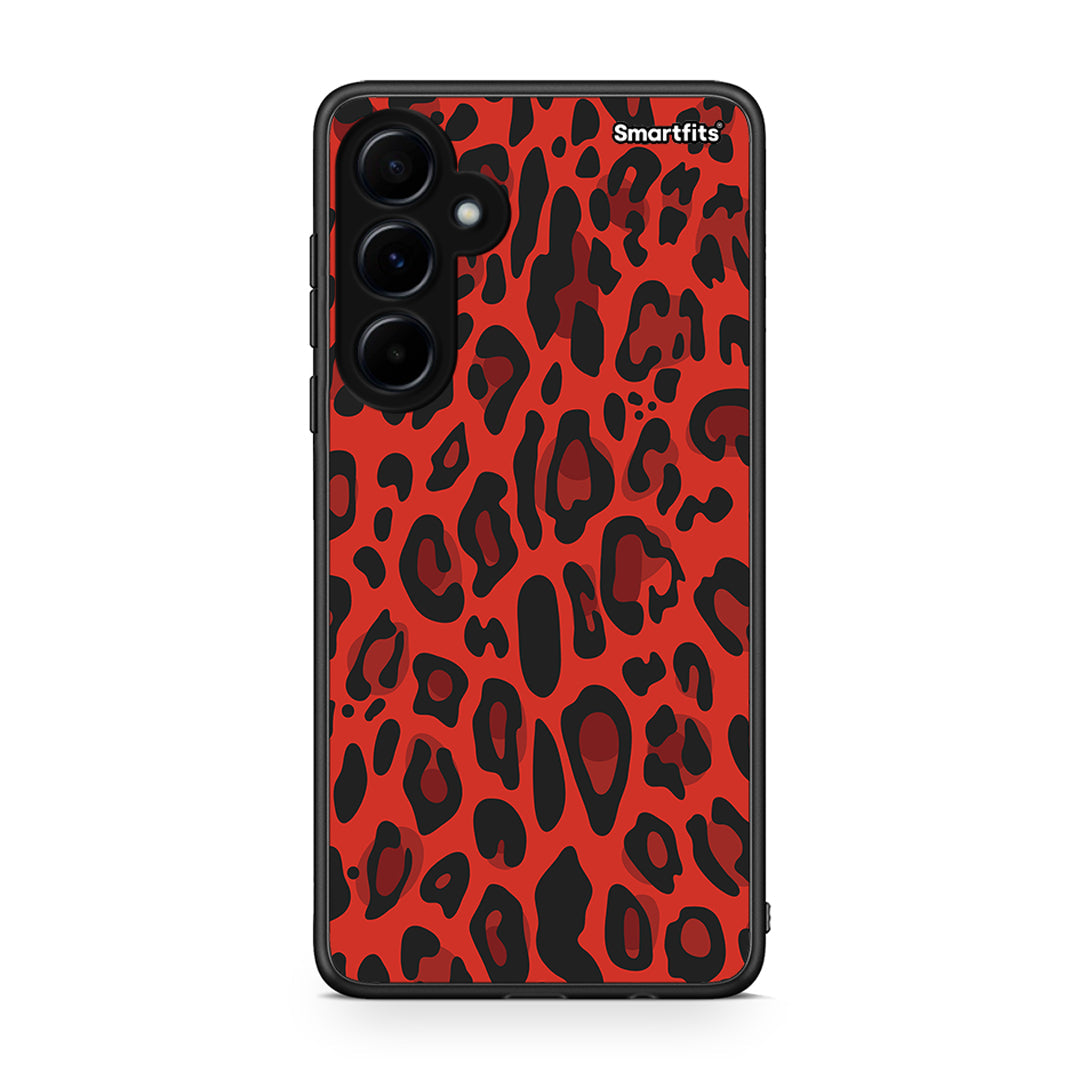 4 - Samsung Galaxy A55 Red Leopard Animal case, cover, bumper