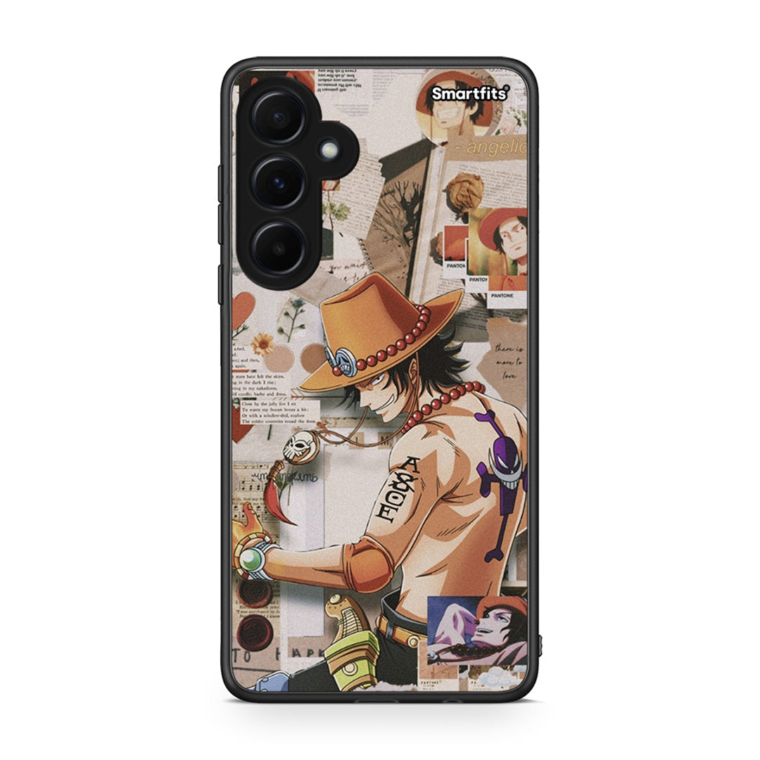 Samsung Galaxy A55 Anime Collage θήκη από τη Smartfits με σχέδιο στο πίσω μέρος και μαύρο περίβλημα | Smartphone case with colorful back and black bezels by Smartfits