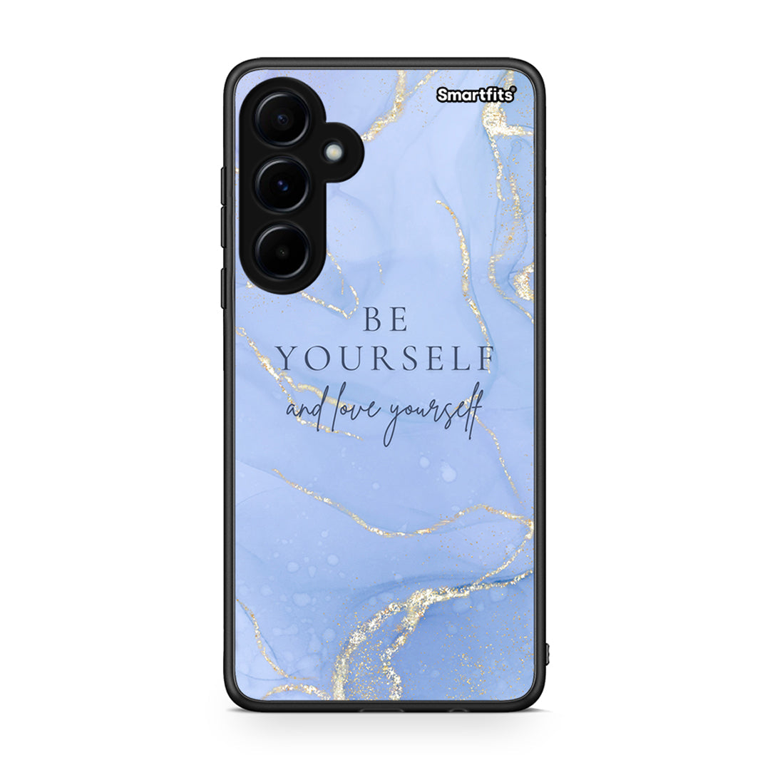 Samsung Galaxy A55 Be Yourself θήκη από τη Smartfits με σχέδιο στο πίσω μέρος και μαύρο περίβλημα | Smartphone case with colorful back and black bezels by Smartfits