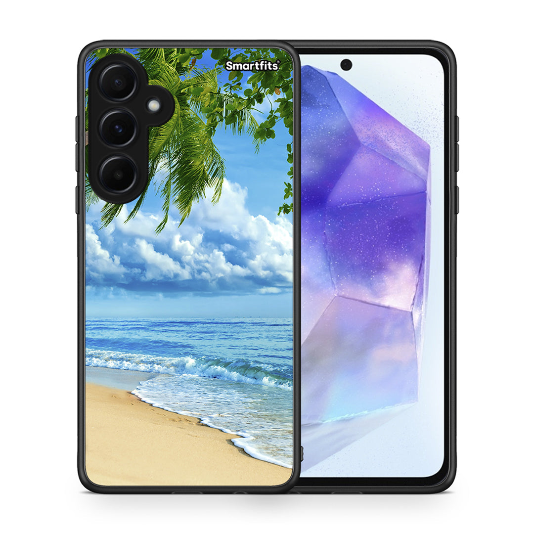 Θήκη Samsung Galaxy A55 Beautiful Beach από τη Smartfits με σχέδιο στο πίσω μέρος και μαύρο περίβλημα | Samsung Galaxy A55 Beautiful Beach case with colorful back and black bezels