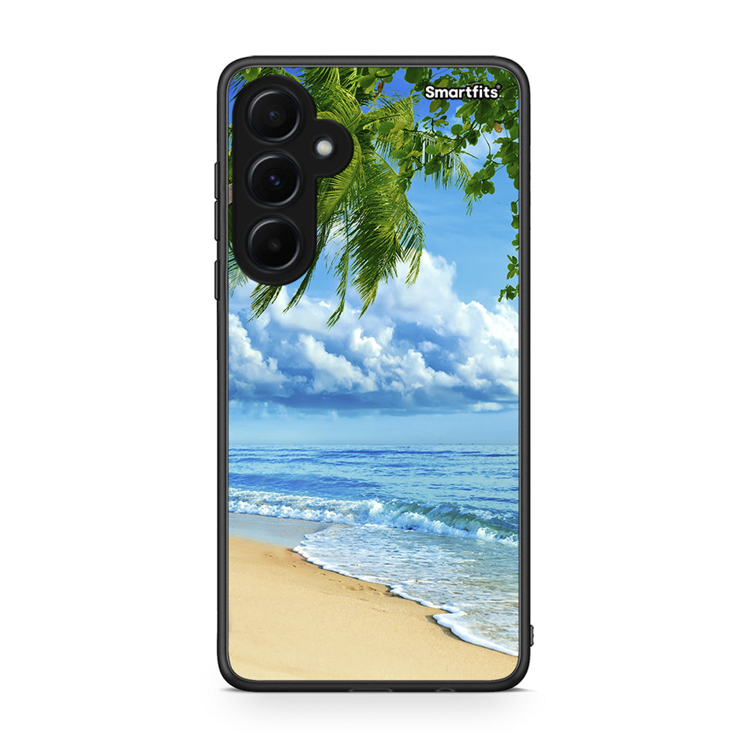 Samsung Galaxy A55 Beautiful Beach θήκη από τη Smartfits με σχέδιο στο πίσω μέρος και μαύρο περίβλημα | Smartphone case with colorful back and black bezels by Smartfits