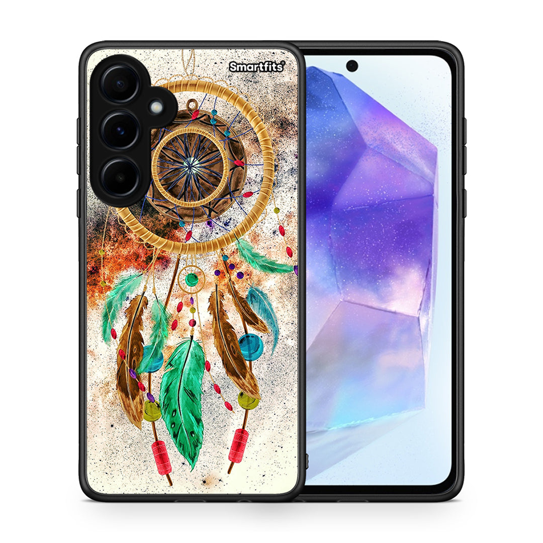 Θήκη Samsung Galaxy A55 DreamCatcher Boho από τη Smartfits με σχέδιο στο πίσω μέρος και μαύρο περίβλημα | Samsung Galaxy A55 DreamCatcher Boho case with colorful back and black bezels