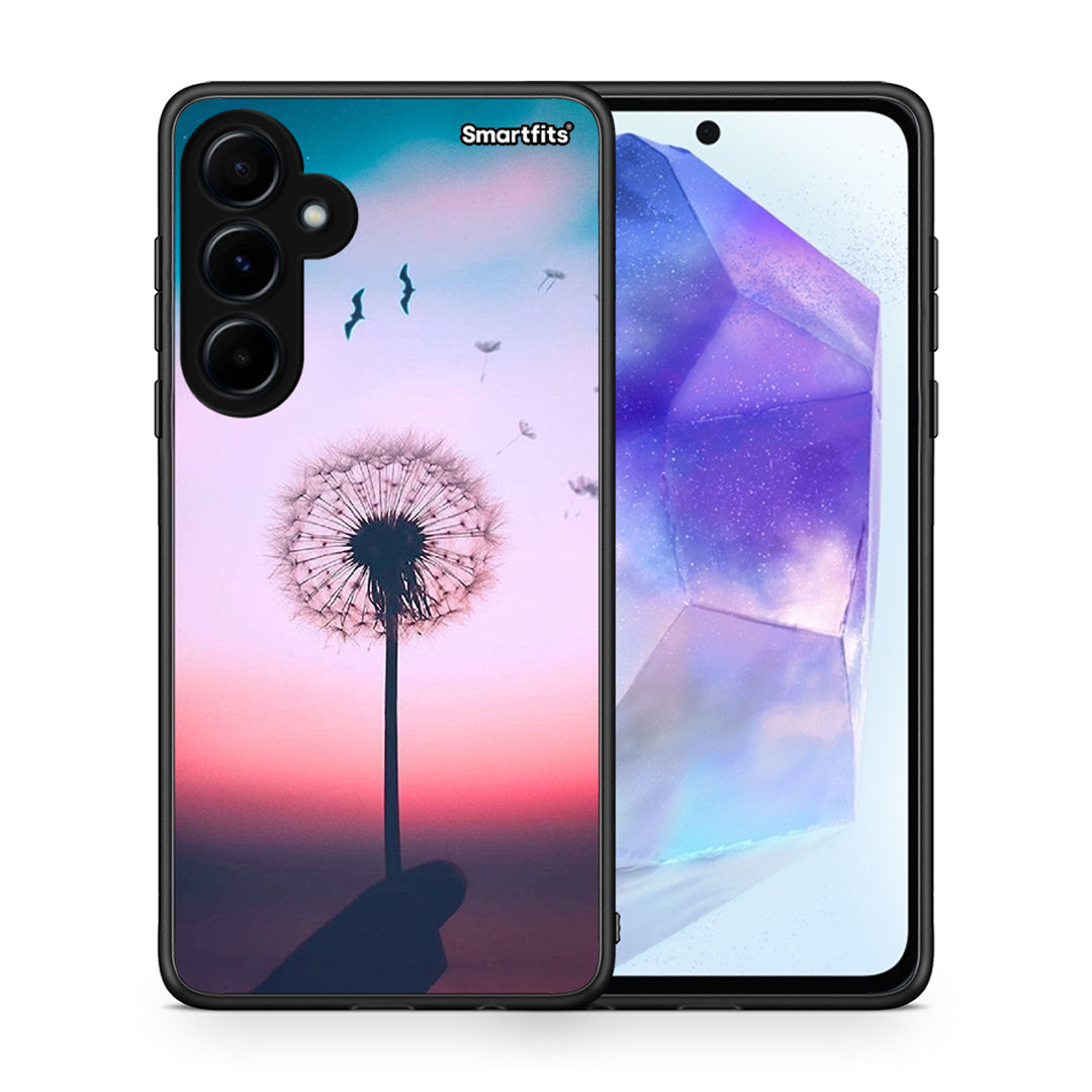 Θήκη Samsung Galaxy A55 Wish Boho από τη Smartfits με σχέδιο στο πίσω μέρος και μαύρο περίβλημα | Samsung Galaxy A55 Wish Boho case with colorful back and black bezels