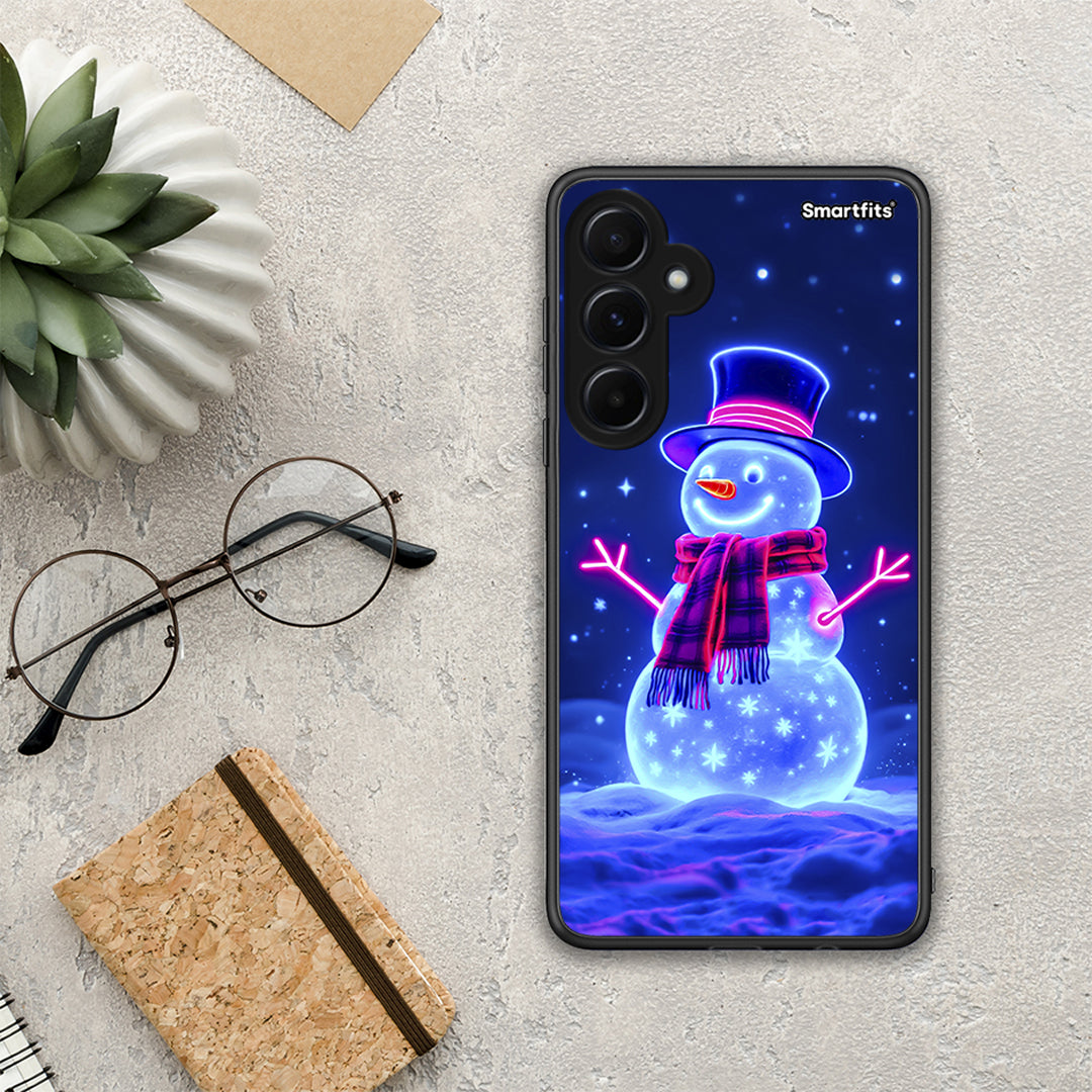 Christmas Neon Snowman - Samsung Galaxy A55 θήκη