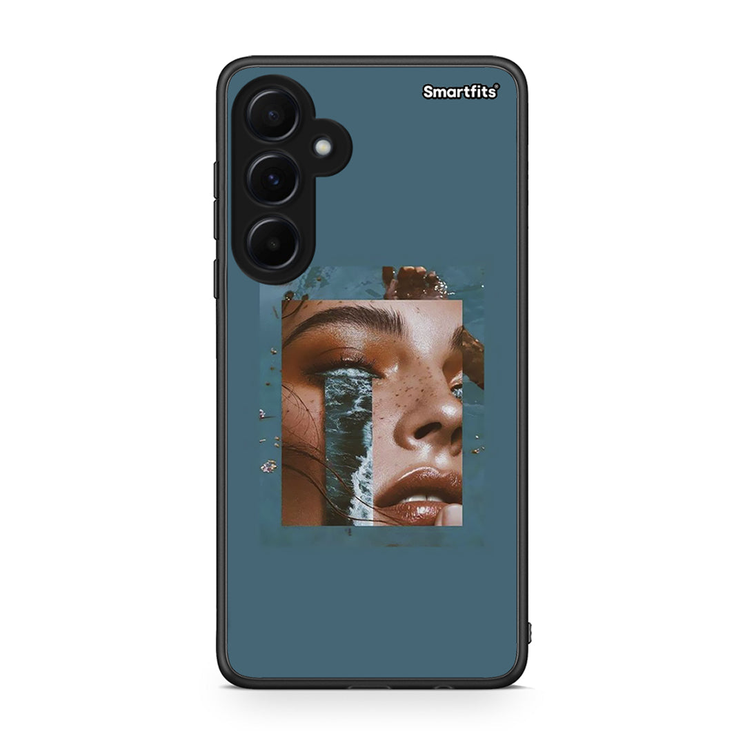 Samsung Galaxy A55 Cry An Ocean θήκη από τη Smartfits με σχέδιο στο πίσω μέρος και μαύρο περίβλημα | Smartphone case with colorful back and black bezels by Smartfits