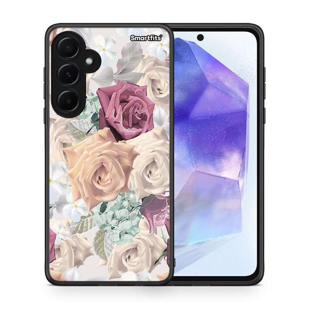 Θήκη Samsung Galaxy A55 Bouquet Floral από τη Smartfits με σχέδιο στο πίσω μέρος και μαύρο περίβλημα | Samsung Galaxy A55 Bouquet Floral case with colorful back and black bezels