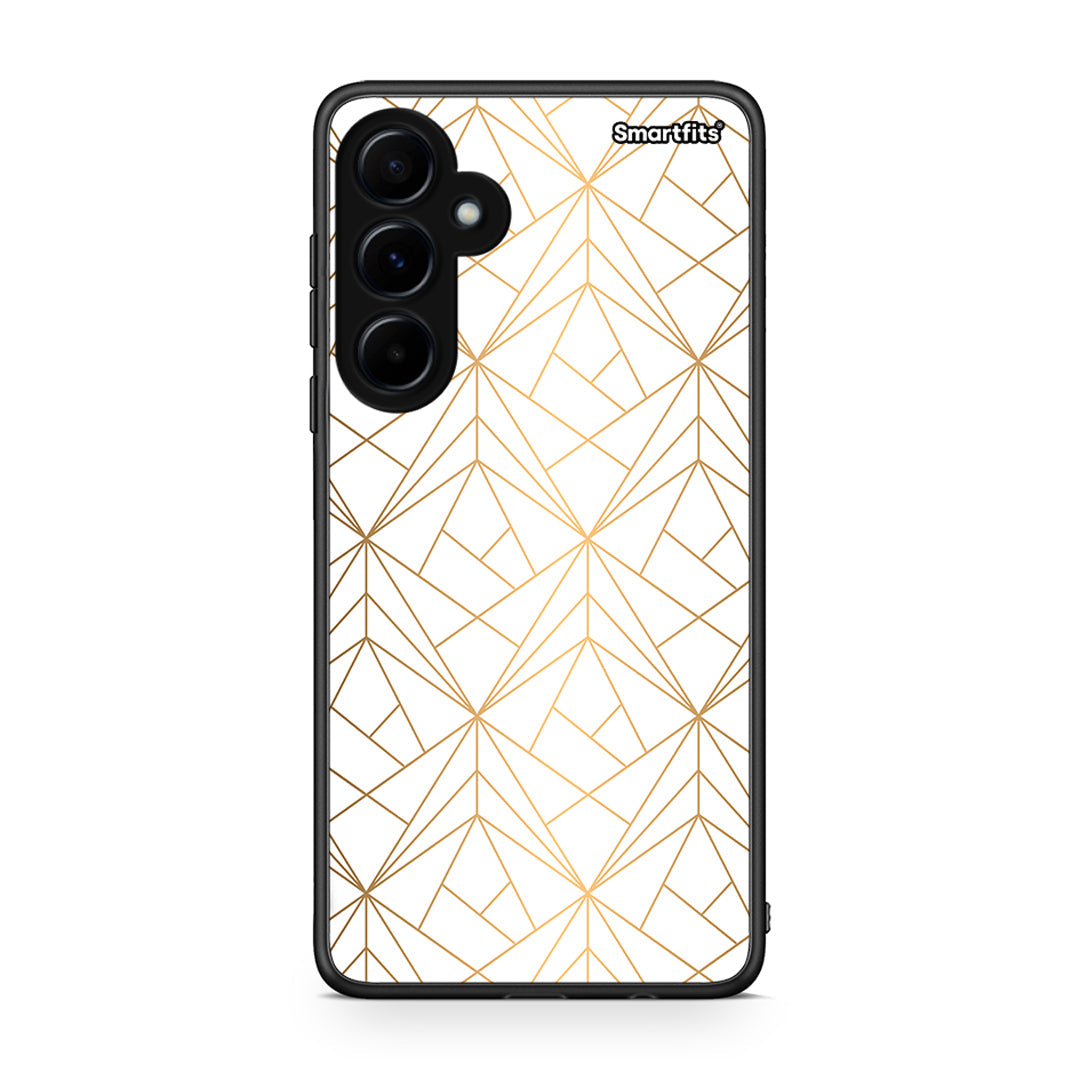 111 - Samsung Galaxy A55 Luxury White Geometric case, cover, bumper