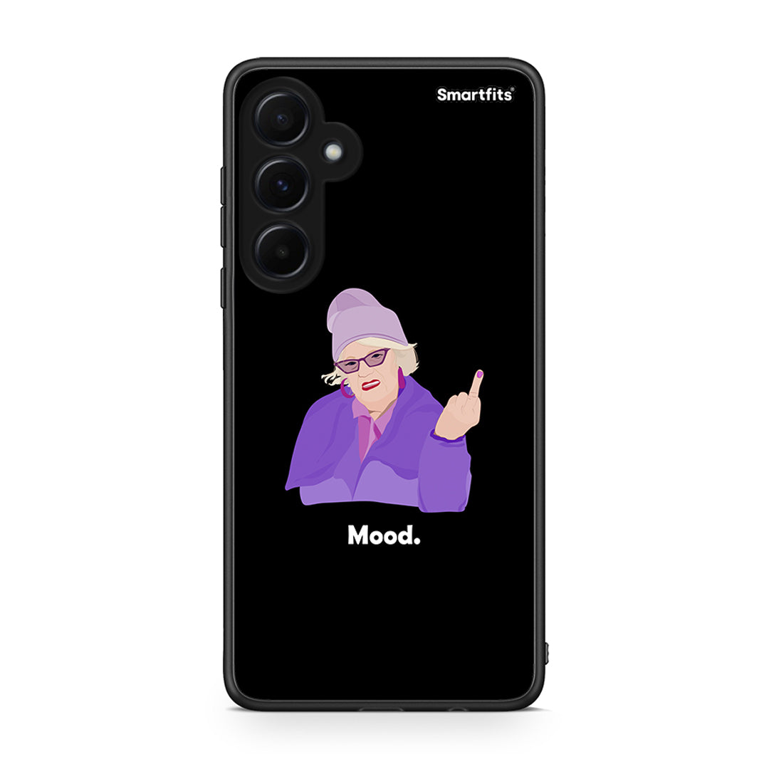 Samsung Galaxy A55 Grandma Mood Black θήκη από τη Smartfits με σχέδιο στο πίσω μέρος και μαύρο περίβλημα | Smartphone case with colorful back and black bezels by Smartfits