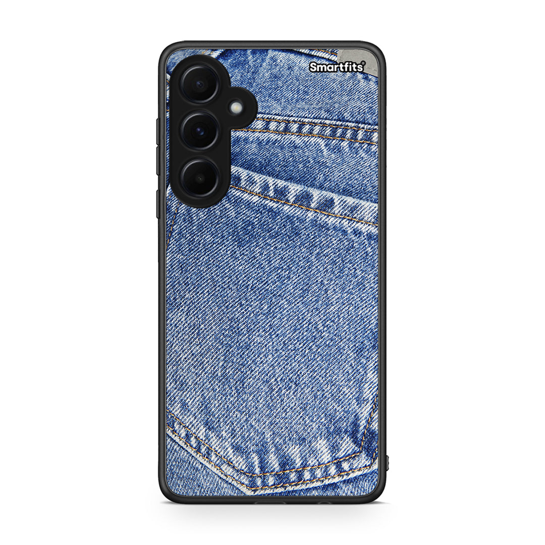 Samsung Galaxy A55 Jeans Pocket θήκη από τη Smartfits με σχέδιο στο πίσω μέρος και μαύρο περίβλημα | Smartphone case with colorful back and black bezels by Smartfits