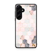 Thumbnail for 4 - Samsung Galaxy A55 Hexagon Pink Marble case, cover, bumper