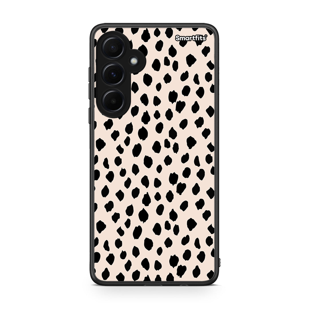 Samsung Galaxy A55 New Polka Dots θήκη από τη Smartfits με σχέδιο στο πίσω μέρος και μαύρο περίβλημα | Smartphone case with colorful back and black bezels by Smartfits