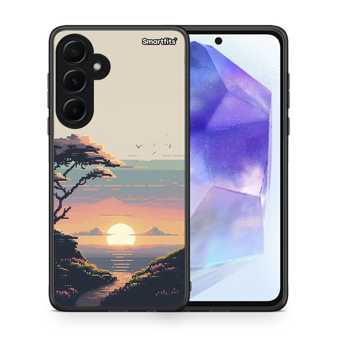 Pixel Sunset - Samsung Galaxy A55 case