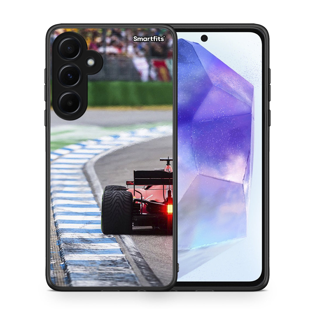 Θήκη Samsung Galaxy A55 Racing Vibes από τη Smartfits με σχέδιο στο πίσω μέρος και μαύρο περίβλημα | Samsung Galaxy A55 Racing Vibes case with colorful back and black bezels