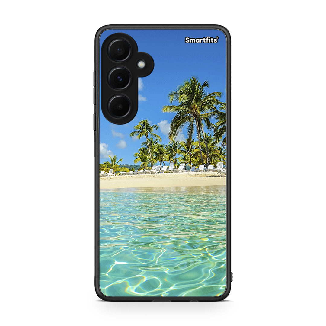 Samsung Galaxy A55 Tropical Vibes Θήκη από τη Smartfits με σχέδιο στο πίσω μέρος και μαύρο περίβλημα | Smartphone case with colorful back and black bezels by Smartfits