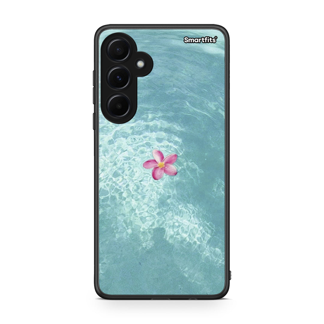 Samsung Galaxy A55 Water Flower Θήκη από τη Smartfits με σχέδιο στο πίσω μέρος και μαύρο περίβλημα | Smartphone case with colorful back and black bezels by Smartfits