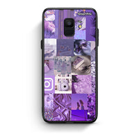 Thumbnail for samsung A6 Purple Aesthetic Collage θήκη από τη Smartfits με σχέδιο στο πίσω μέρος και μαύρο περίβλημα | Smartphone case with colorful back and black bezels by Smartfits