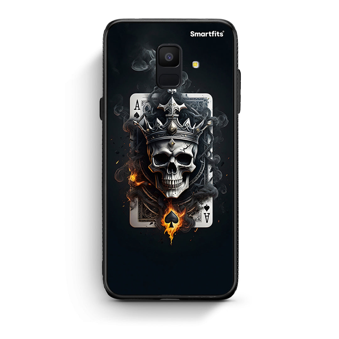 samsung A6 Skull King Ace θήκη από τη Smartfits με σχέδιο στο πίσω μέρος και μαύρο περίβλημα | Smartphone case with colorful back and black bezels by Smartfits