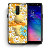 Thumbnail for Θήκη Samsung A6+ 2018 Bubble Daisies από τη Smartfits με σχέδιο στο πίσω μέρος και μαύρο περίβλημα | Samsung A6+ 2018 Bubble Daisies case with colorful back and black bezels