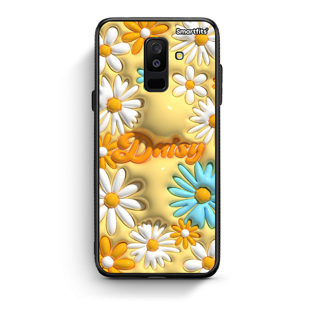 samsung A6 Plus Bubble Daisies θήκη από τη Smartfits με σχέδιο στο πίσω μέρος και μαύρο περίβλημα | Smartphone case with colorful back and black bezels by Smartfits