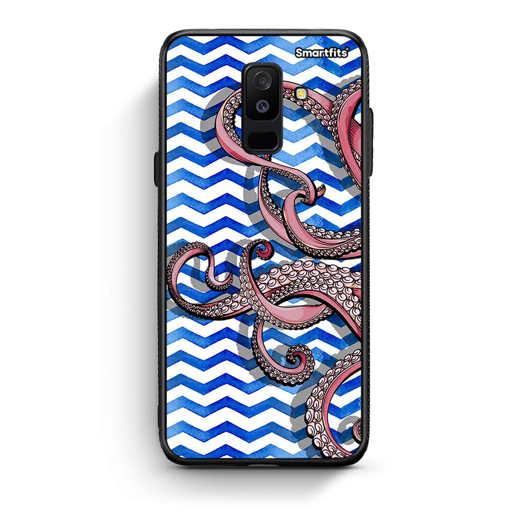 samsung A6 Plus Chevron Devilfish θήκη από τη Smartfits με σχέδιο στο πίσω μέρος και μαύρο περίβλημα | Smartphone case with colorful back and black bezels by Smartfits