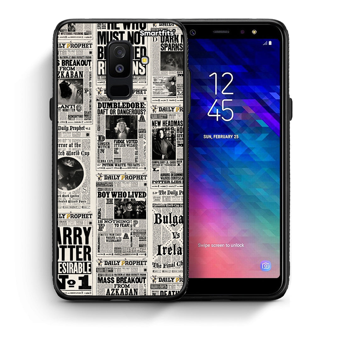 Θήκη Samsung A6+ 2018 Harry Paper από τη Smartfits με σχέδιο στο πίσω μέρος και μαύρο περίβλημα | Samsung A6+ 2018 Harry Paper case with colorful back and black bezels