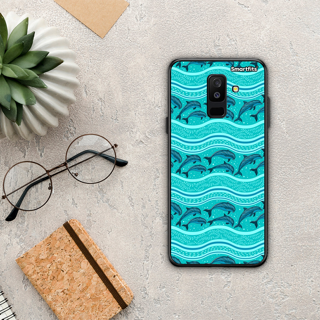 Swimming Dolphins - Samsung Galaxy A6+ 2018 Case
