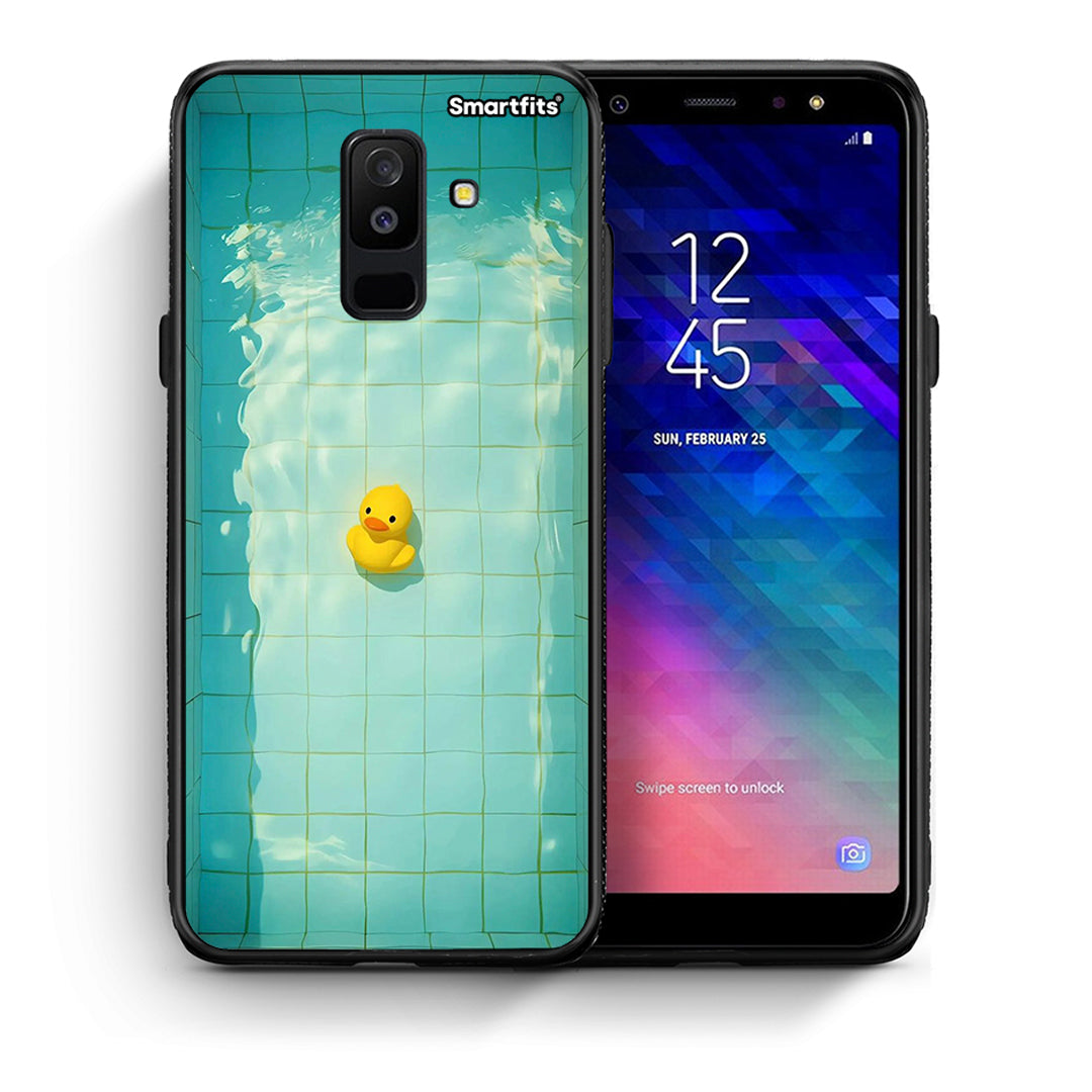 Θήκη Samsung A6+ 2018 Yellow Duck από τη Smartfits με σχέδιο στο πίσω μέρος και μαύρο περίβλημα | Samsung A6+ 2018 Yellow Duck case with colorful back and black bezels