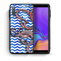Thumbnail for Θήκη Samsung A7 2018 Chevron Devilfish από τη Smartfits με σχέδιο στο πίσω μέρος και μαύρο περίβλημα | Samsung A7 2018 Chevron Devilfish case with colorful back and black bezels