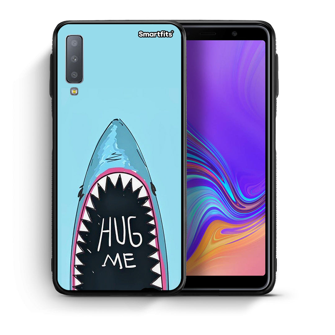 Θήκη Samsung A7 2018 Hug Me από τη Smartfits με σχέδιο στο πίσω μέρος και μαύρο περίβλημα | Samsung A7 2018 Hug Me case with colorful back and black bezels