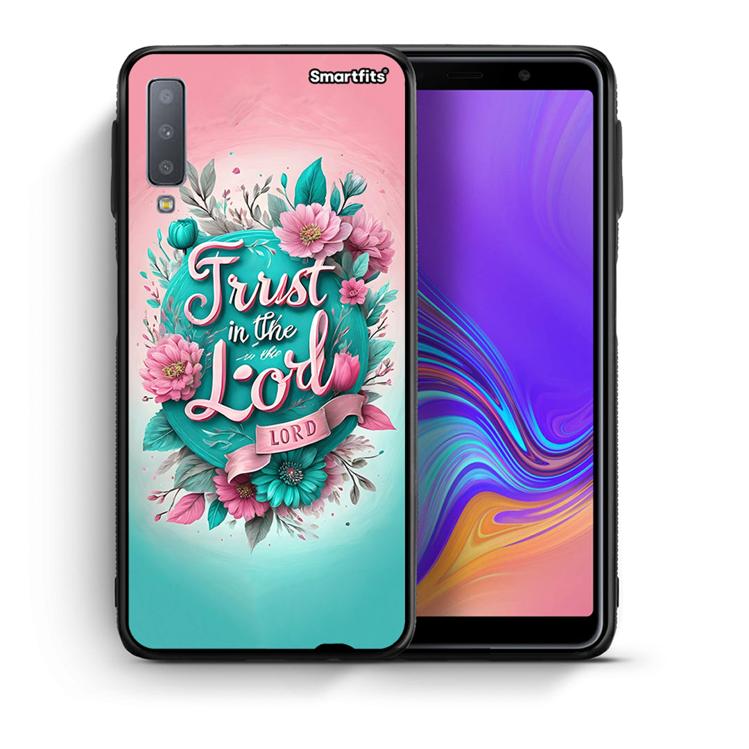 Θήκη Samsung A7 2018 Lord Trust από τη Smartfits με σχέδιο στο πίσω μέρος και μαύρο περίβλημα | Samsung A7 2018 Lord Trust case with colorful back and black bezels