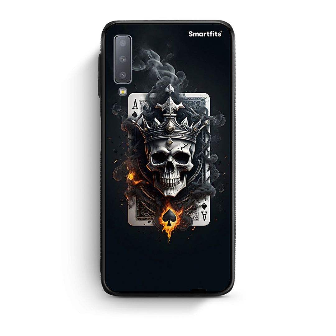 samsung A7 Skull King Ace θήκη από τη Smartfits με σχέδιο στο πίσω μέρος και μαύρο περίβλημα | Smartphone case with colorful back and black bezels by Smartfits