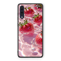 Thumbnail for Samsung A70 Juicy Strawberries θήκη από τη Smartfits με σχέδιο στο πίσω μέρος και μαύρο περίβλημα | Smartphone case with colorful back and black bezels by Smartfits